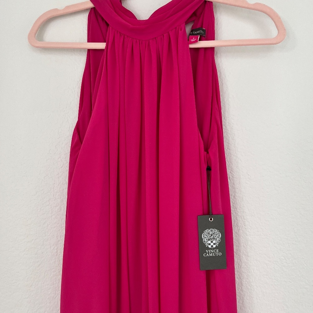 Vince Camuto Flowy, Wife Leg, Pink Jumpsuit, Size Small - Picture 7 of 7